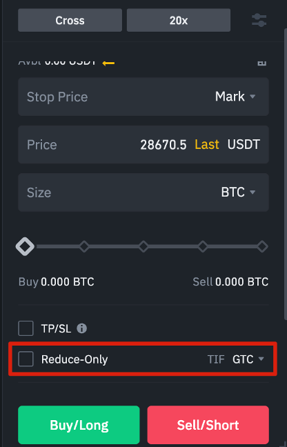 Order Types Interface