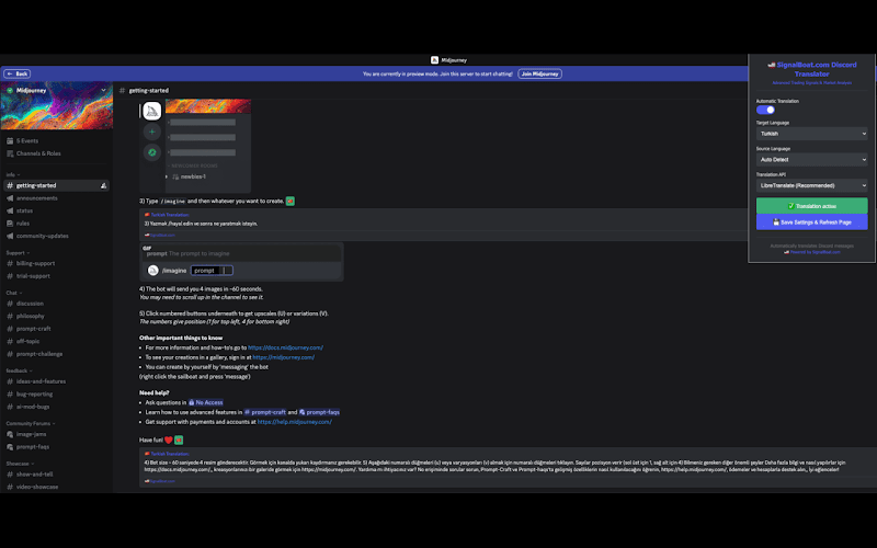 SignalBoat Discord Translator Extension Screenshot